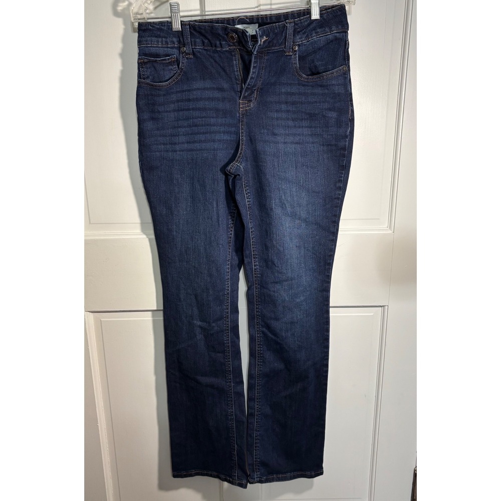 Maurices M Jeans Classic Slim Boot Mid Rise Dark Wash Denim Blue Jeans Womens 10